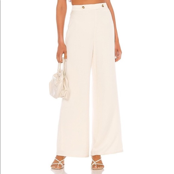 REVOLVE MAJORELLE Norton White Leg Pant In Ivory. - Picture 2 of 5